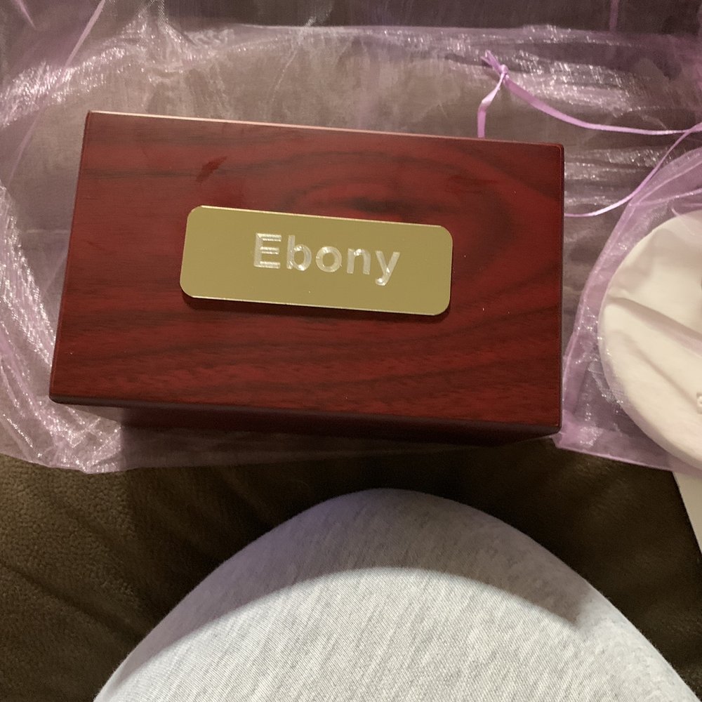 Fond Memories - My Ebony's ashes. - Pet Cremation Services Near Me - Austin, Texas