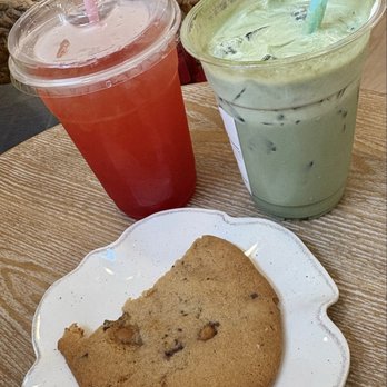 Beach House Coffee - Strawberry iced tea, matcha banana and salted caramel cookie - all were very good - Bakeries Near Me - Tampa, Florida Beach House Coffee - Strawberry iced tea, matcha banana and salted caramel cookie - all were very good - Bakeries Near Me - Tampa, Florida