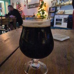 Grabbing an oatmeal stout to drink one out for the last service of Buena Compania.