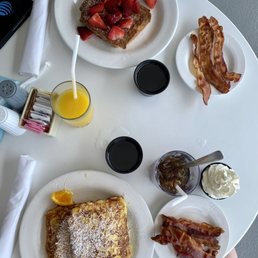 Toasted Coconut Custard French Toast. Stuffed French Toast with Sweet Cream Cheese Stuffing.