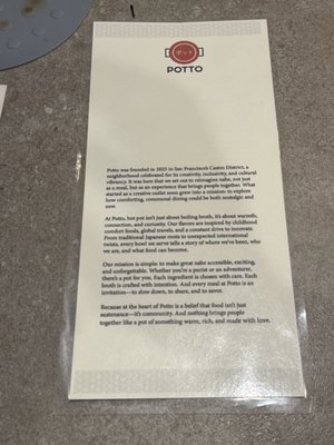 Menu photo 1 Potto San Francisco, CA Menu photo 1 Potto San Francisco, CA