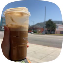 Cold brew with pistachio cold foam Cold brew with pistachio cold foam