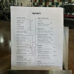 drink menu