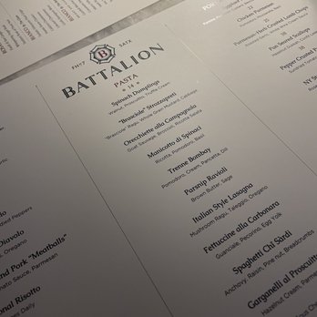 Battalion - Menu - Italian Near Me - San Antonio, Texas