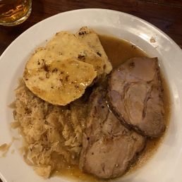 roast pork and sauerkraut