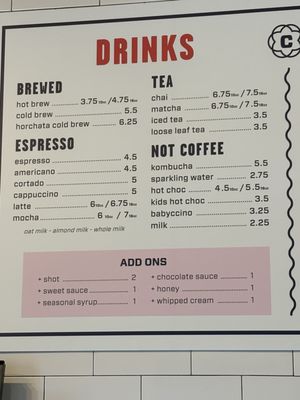 Menu photo 1 Camellia Coffee Roasters Sacramento, CA