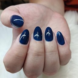 gellip manicure with royal blue color gellip manicure with royal blue color