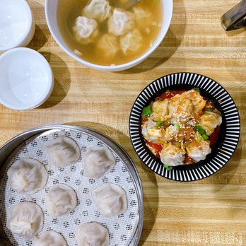 Shanghai Dumpling King - H4. Wonton Soup Combo /D4. Shanghai Steamed Soup Dumpling (8pcs) /D2. Spicy Wonton (8pcs) / - Dim Sum Near Me - San Francisco, California