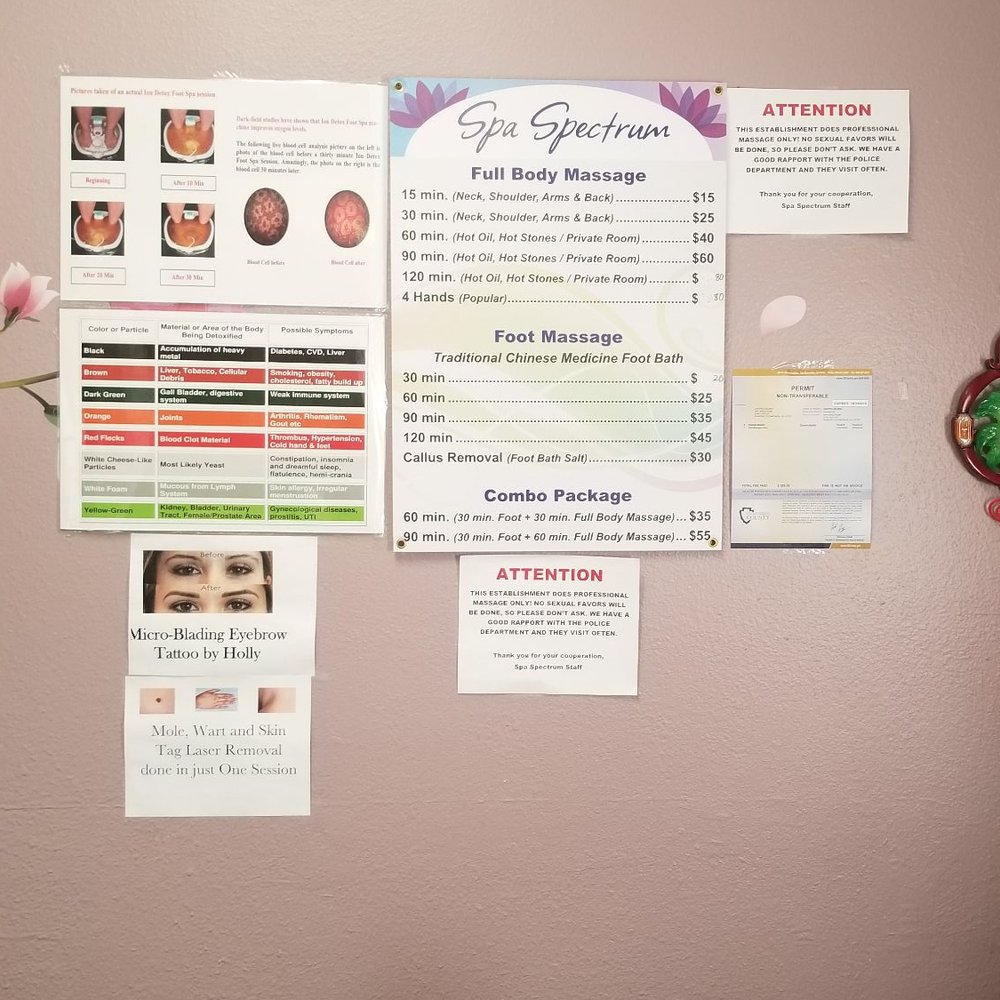 Spa Spectrum Massage - Pricing at front office - Massage Near Me - Rancho Cucamonga, California Spa Spectrum Massage - Pricing at front office - Massage Near Me - Rancho Cucamonga, California