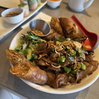 Roots Bistro - Vermicelli #1 with pork and egg rolls - Vietnamese Near Me - San Jose, California