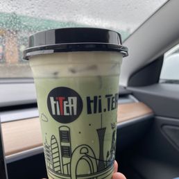 Cheese foam green tea latte