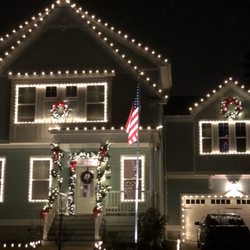 Coastal Virginia Christmas Decor - Our home after dark
