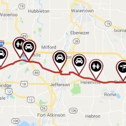 trail map from Waukesha to Cottage Grove