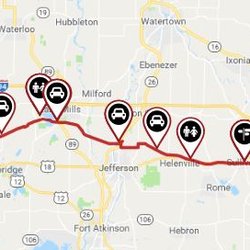 Trail map from Waukesha to Cottage Grove
