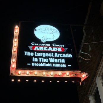 Galloping Ghost Arcade - Sign out front - Arcades Near Me - Brookfield, Illinois