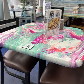 Southern Shores Eats and Drinks - Another handcrafted acrylic table top. This is my favorite. - Coffee & Tea Near Me - Foley, Alabama Southern Shores Eats and Drinks - Another handcrafted acrylic table top. This is my favorite. - Coffee & Tea Near Me - Foley, Alabama