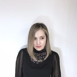 Christina Cheung - Cool ash blonde on dark hair