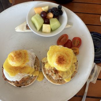 The Beachcomber - Crabcake Benedict - Seafood Near Me - Newport Beach, California The Beachcomber - Crabcake Benedict - Seafood Near Me - Newport Beach, California