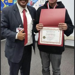 Herbert Hoover High School - Me with Vice Principal Carlos Ramirez