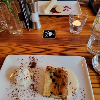 Pibroch Scottish Restaurant - Chocolate chip Bread Pudding Brioche - Scottish Near Me - Edinburgh, EDH