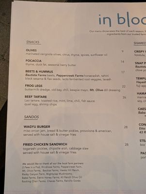 Menu photo 1 In Bloom Paso Robles, CA Menu photo 1 In Bloom Paso Robles, CA