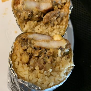 Chile Bravo Grill - Steak and shrimp burrito. $11 - Food Trucks Near Me - Oakland, California