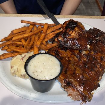 Rustler's Restaurant - Combination Plate - Ribs and Chicken - American Near Me - Tropic, Utah