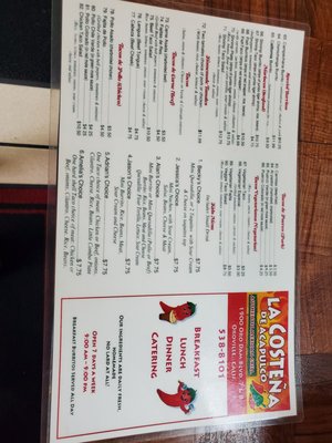 Menu photo 2 La Costena De Acapulco Oroville, CA