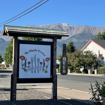 The Blythe Cricket - a sign for a restaurant - Breakfast & Brunch Near Me - Joseph, Oregon