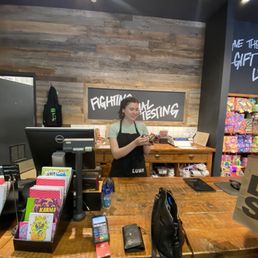 Kristin ringing us up Kristin ringing us up