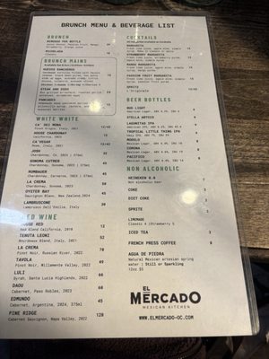 Menu photo 1 El Mercado Mexican Kitchen Newport Beach, CA