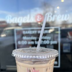 Bagels & Brew - Cafe Latte with caramel