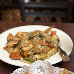 Lum-Ka-Naad Thai Restaurant - Seafood 37. Pad Kee Mao spicy. Sooo good