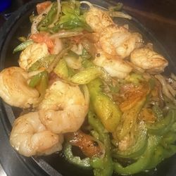 Shrimp fajitas
