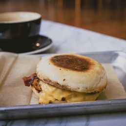 Bacon breakfast sandwich is pretty darn good.