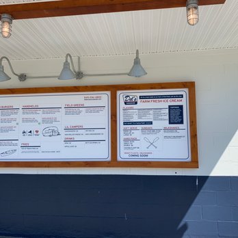 Del's Roadside - a menu on the wall - Burgers Near Me - Rhinebeck, New York