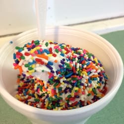Vanilla soft serve with extra sprinkles!
