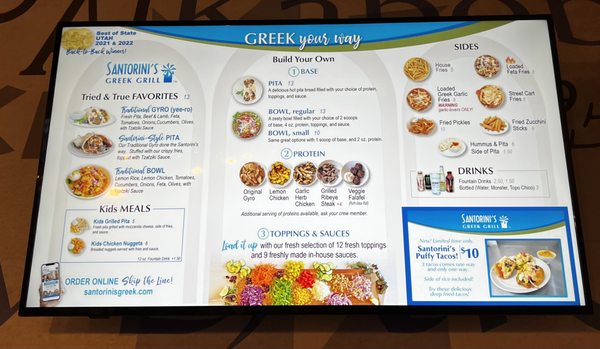 Menu photo 1 Santorinis  - West Bountiful West Bountiful, UT