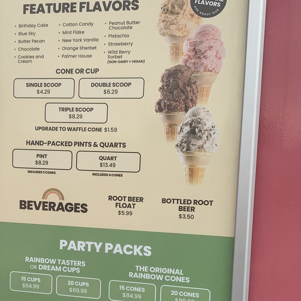 The Original Rainbow Cone - Menu - Ice Cream & Frozen Yogurt Near Me - Lakemoor, Illinois The Original Rainbow Cone - Menu - Ice Cream & Frozen Yogurt Near Me - Lakemoor, Illinois