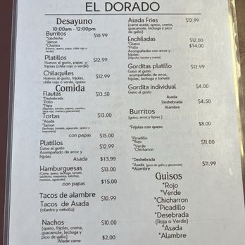 Taqueria El Dorado - Menu - Mexican Near Me - Albuquerque, New Mexico Taqueria El Dorado - Menu - Mexican Near Me - Albuquerque, New Mexico