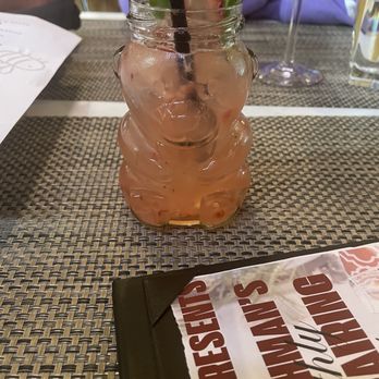 Brickland - Berry drink with an adorable cup. - New American Near Me - Sacramento, California Brickland - Berry drink with an adorable cup. - New American Near Me - Sacramento, California