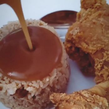 Jollibee - Adobo fried rice with gravy and fried chicken - Fast Food Near Me - Bakersfield, California Jollibee - Adobo fried rice with gravy and fried chicken - Fast Food Near Me - Bakersfield, California