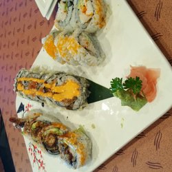 Fujiyama Japanese Steakhouse - Butterfly roll, and 2 others we can't remember the name of.  Delicious
