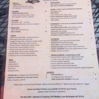 Cork & Cow - Menu side one- food - Tapas/Small Plates Near Me - Burlington, North Carolina