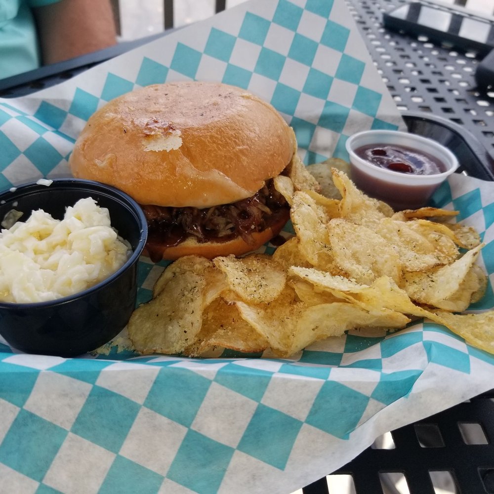 Mr Boro's Tavern - Pulled pork with pineapple slaw and parmesan chips - Sports Bars Near Me - Springboro, Ohio Mr Boro's Tavern - Pulled pork with pineapple slaw and parmesan chips - Sports Bars Near Me - Springboro, Ohio