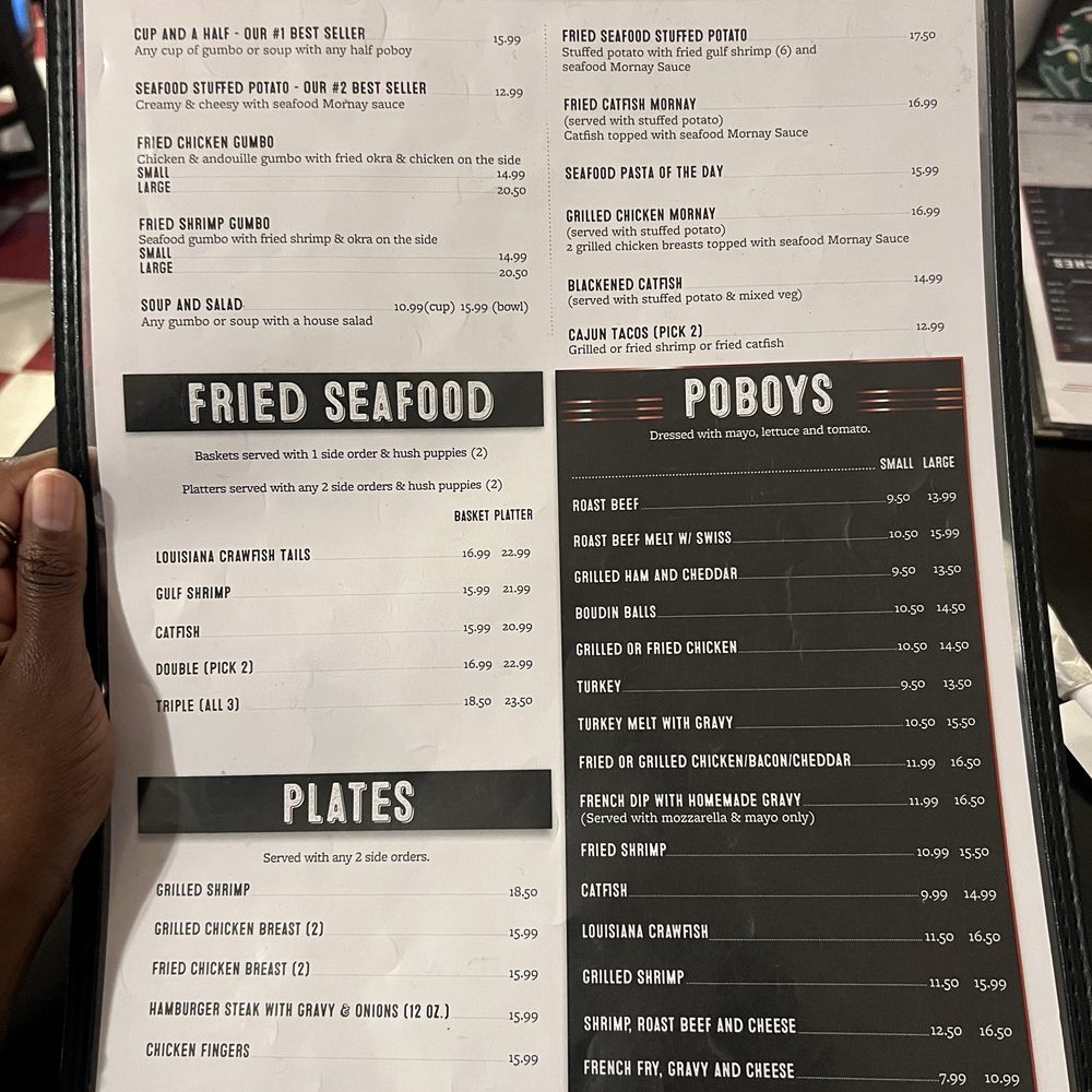 Dempsey's Poboys - Menu - Seafood Near Me - Baton Rouge, Louisiana