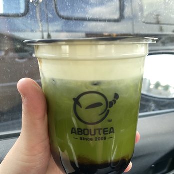 AbouTea - Cheese milk foam with matcha and brown sugar pearl - Bubble Tea Near Me - South Salt Lake, Utah AbouTea - Cheese milk foam with matcha and brown sugar pearl - Bubble Tea Near Me - South Salt Lake, Utah