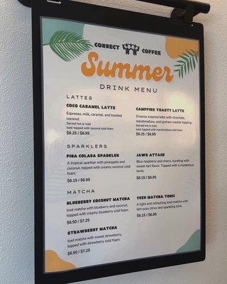 Menu photo 1 Connect Coffee Visalia, CA