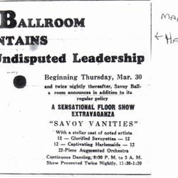 Savoy Ballroom Plaque - Leonard Harper's Savoy Ballroom Revues
