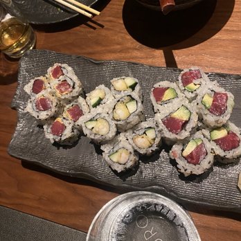 Kuro - Spicy tuna, shrimp tempura, and tuna and avocado sushi - Japanese Near Me - Atlantic City, New Jersey Kuro - Spicy tuna, shrimp tempura, and tuna and avocado sushi - Japanese Near Me - Atlantic City, New Jersey